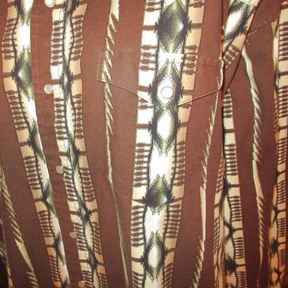 Panhandle Slim Men's Pearl Snap Shirt Size XXL Aztec Long Sleeves Cowboy Western - Picture 3 of 11